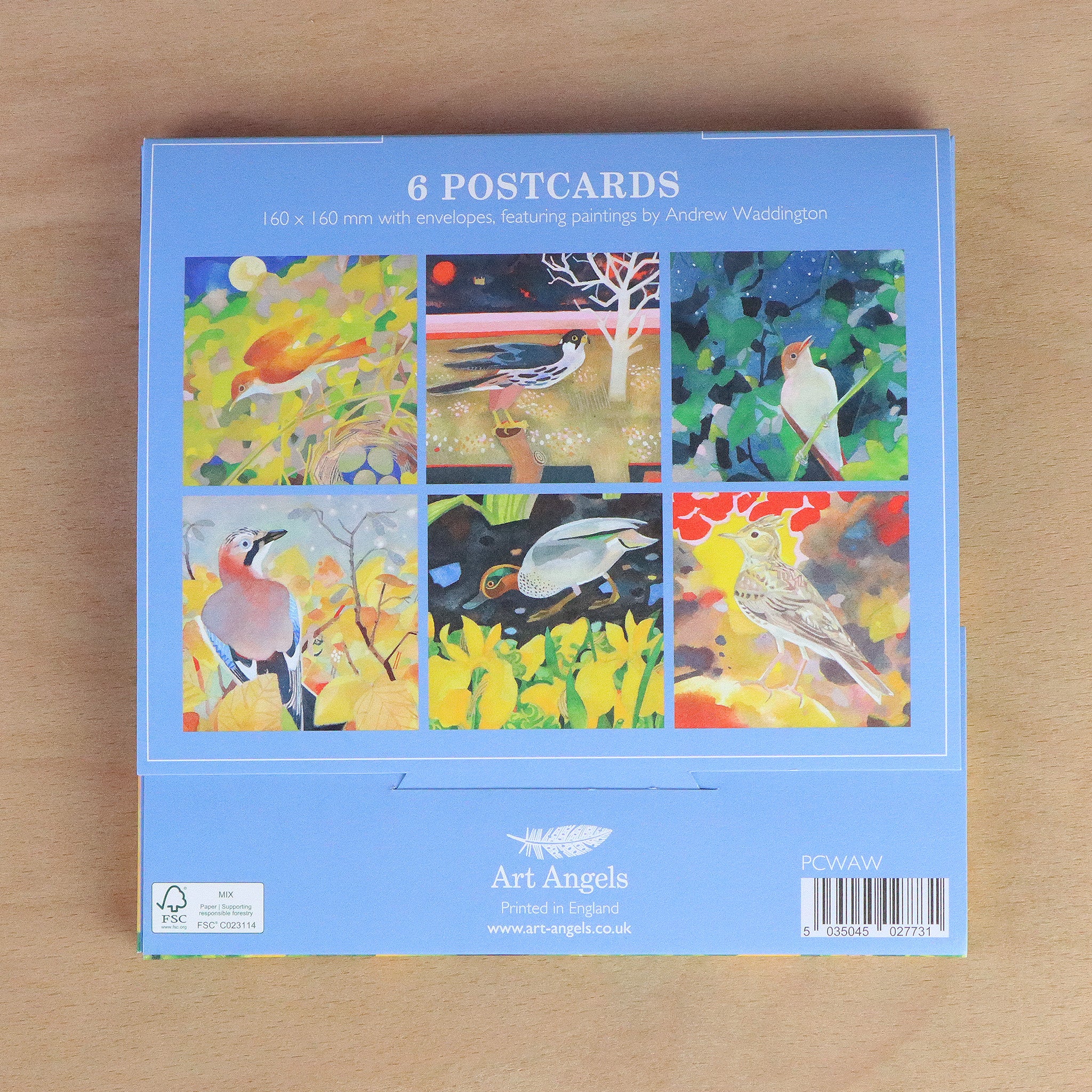 Bird Vignettes Postcard Wallet