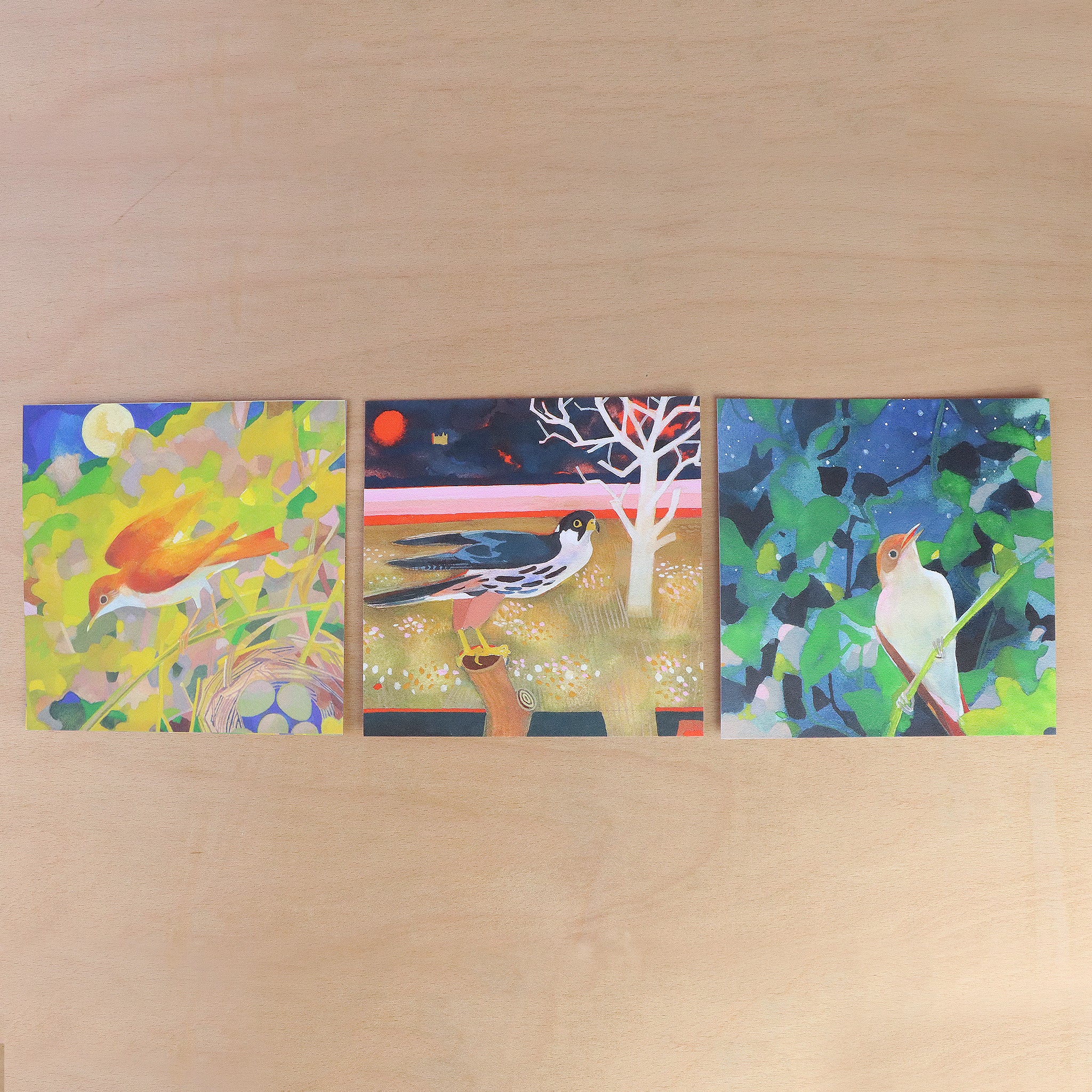 Bird Vignettes Postcard Wallet