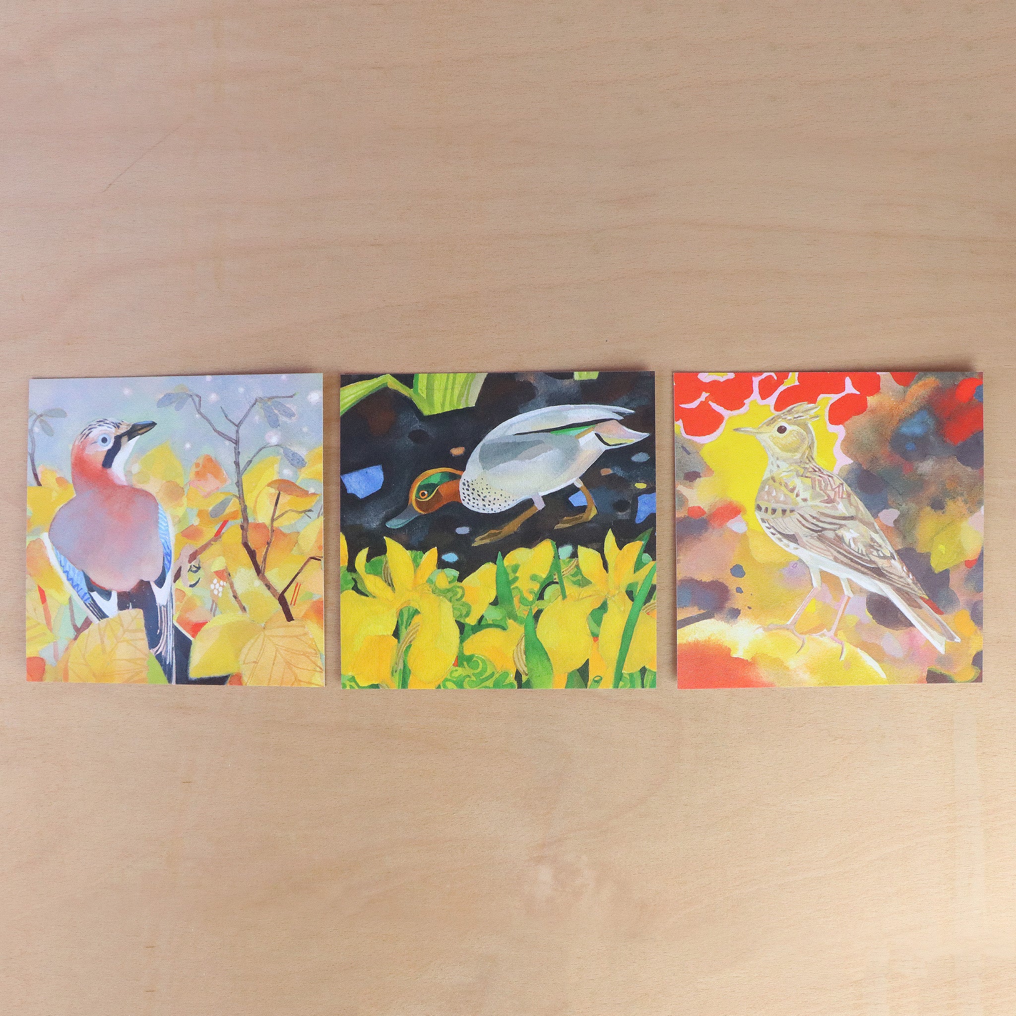 Bird Vignettes Postcard Wallet