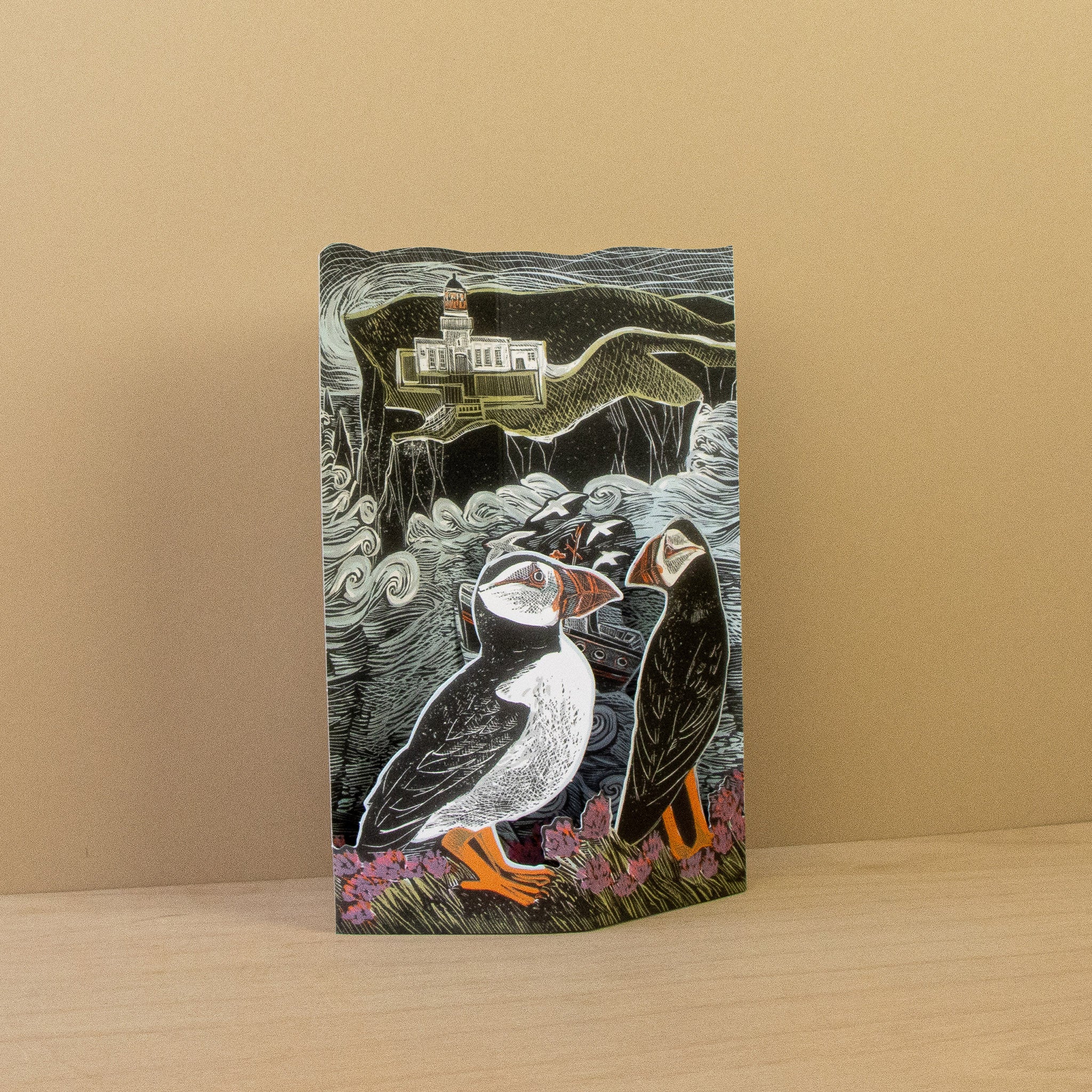 Faire Isle Puffins Die Cut