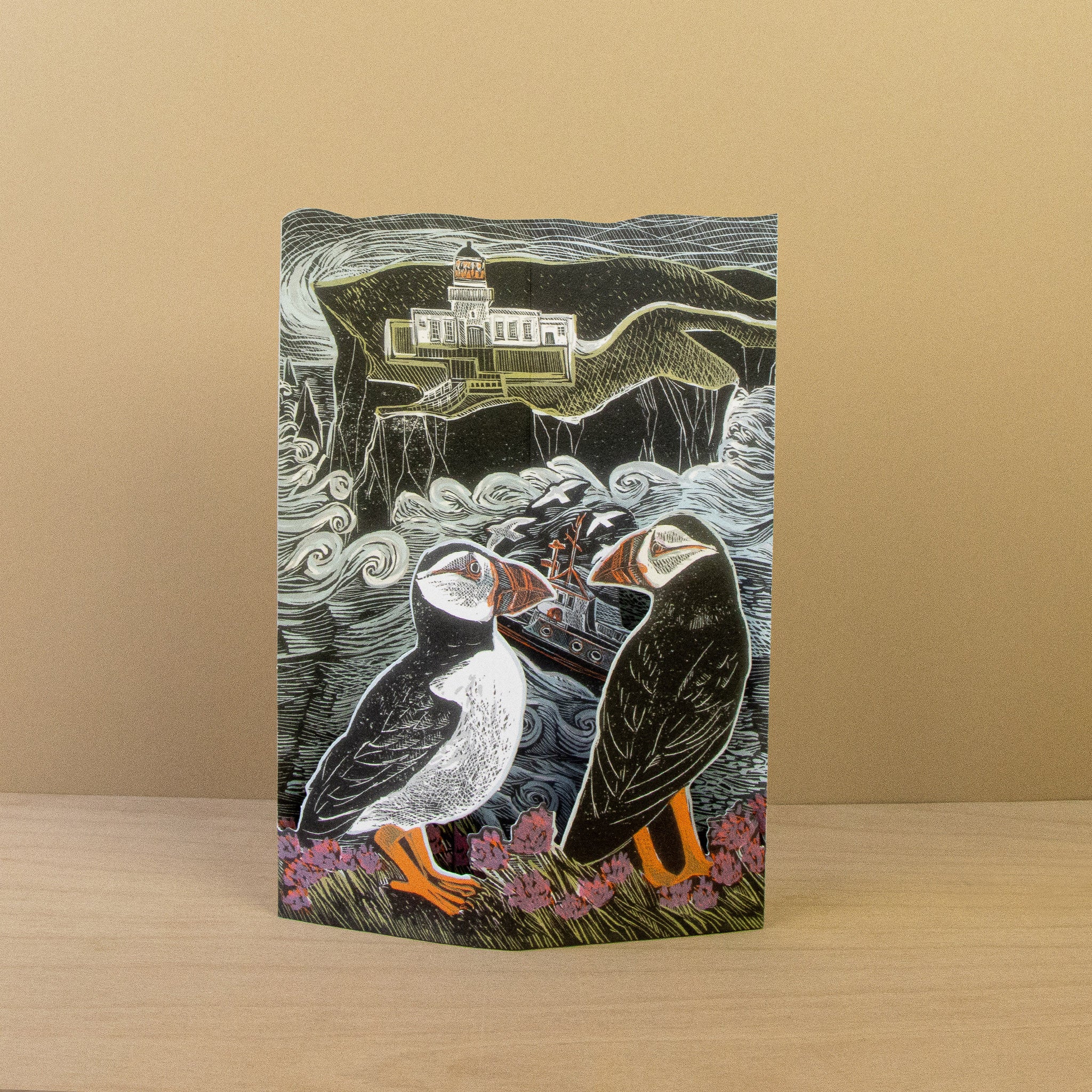 Faire Isle Puffins Die Cut