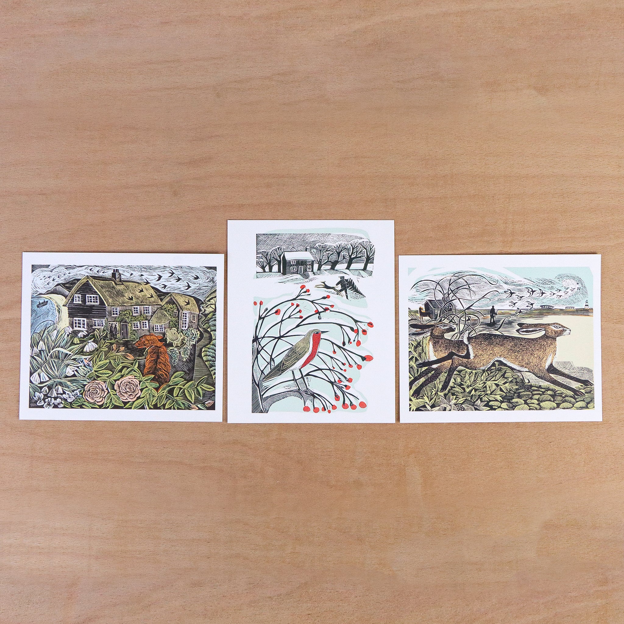 Seasonal Quartet Postcard Wallet