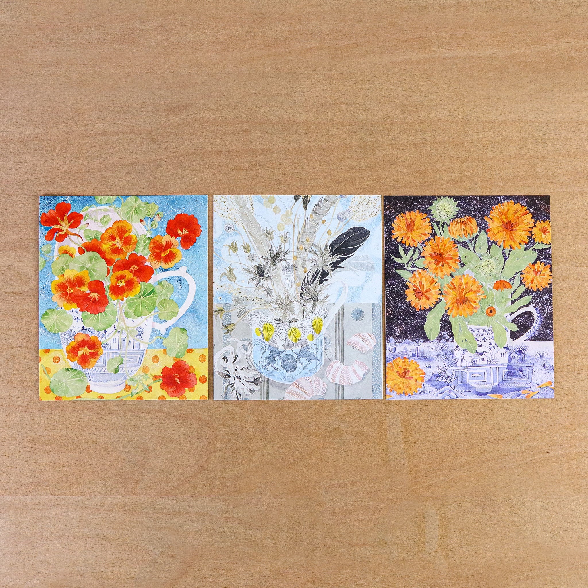 Garden Flowers Postcard Wallet