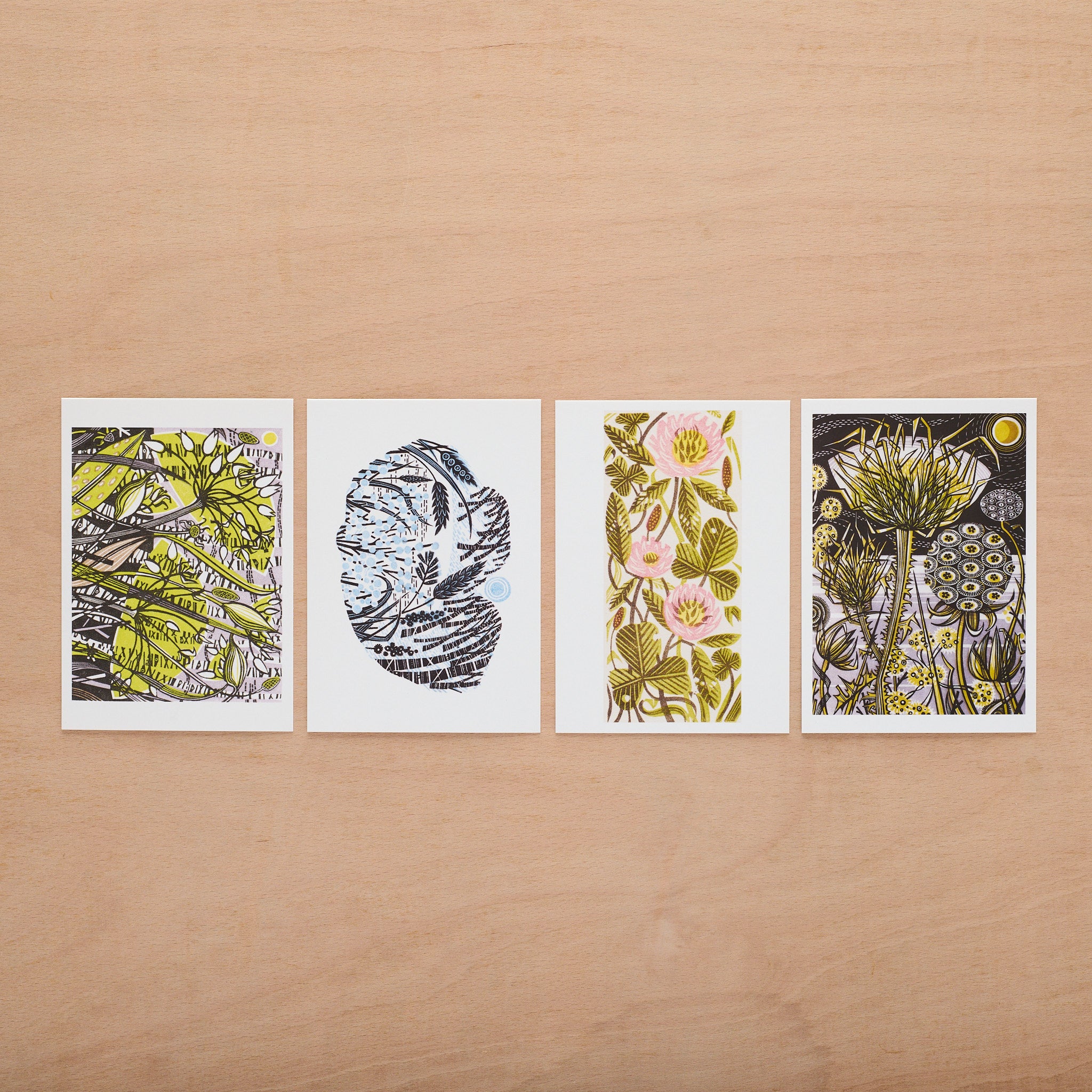 Wood Engravings Postcard Box