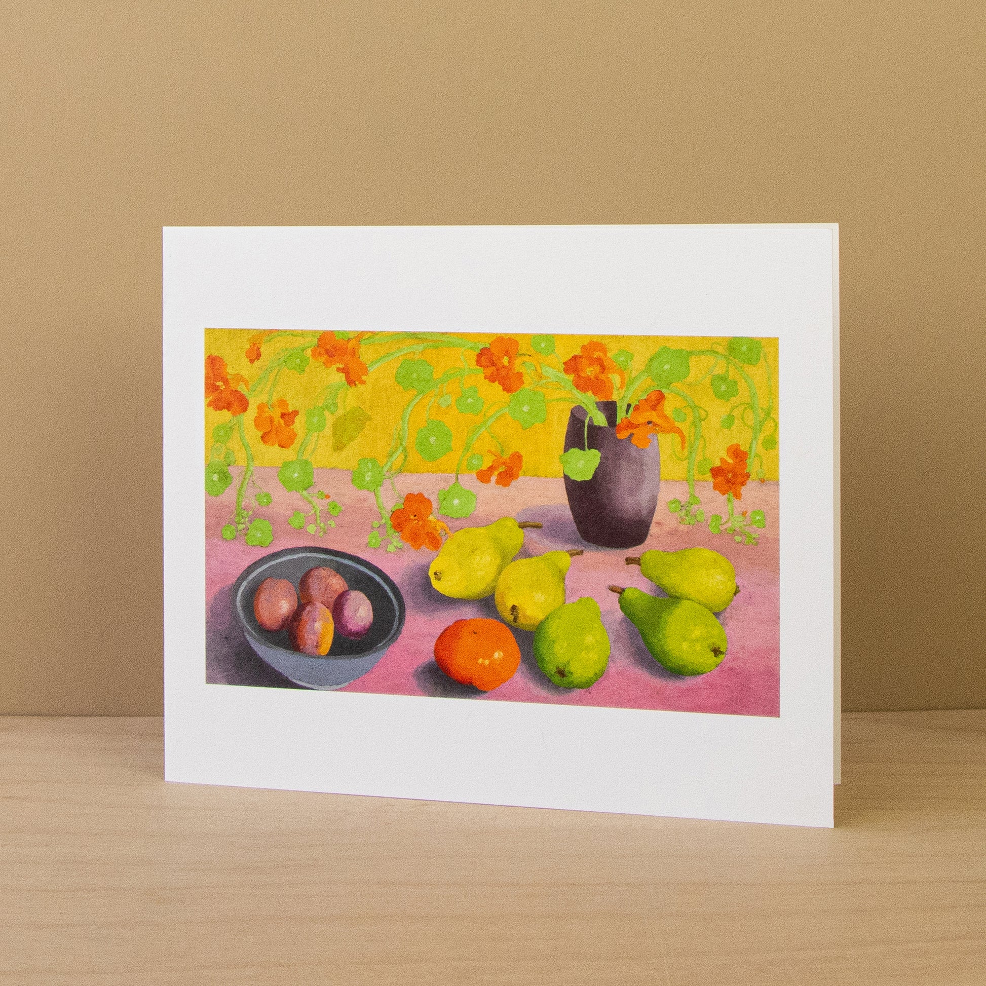 Still Life, Nasturtiums and Pears