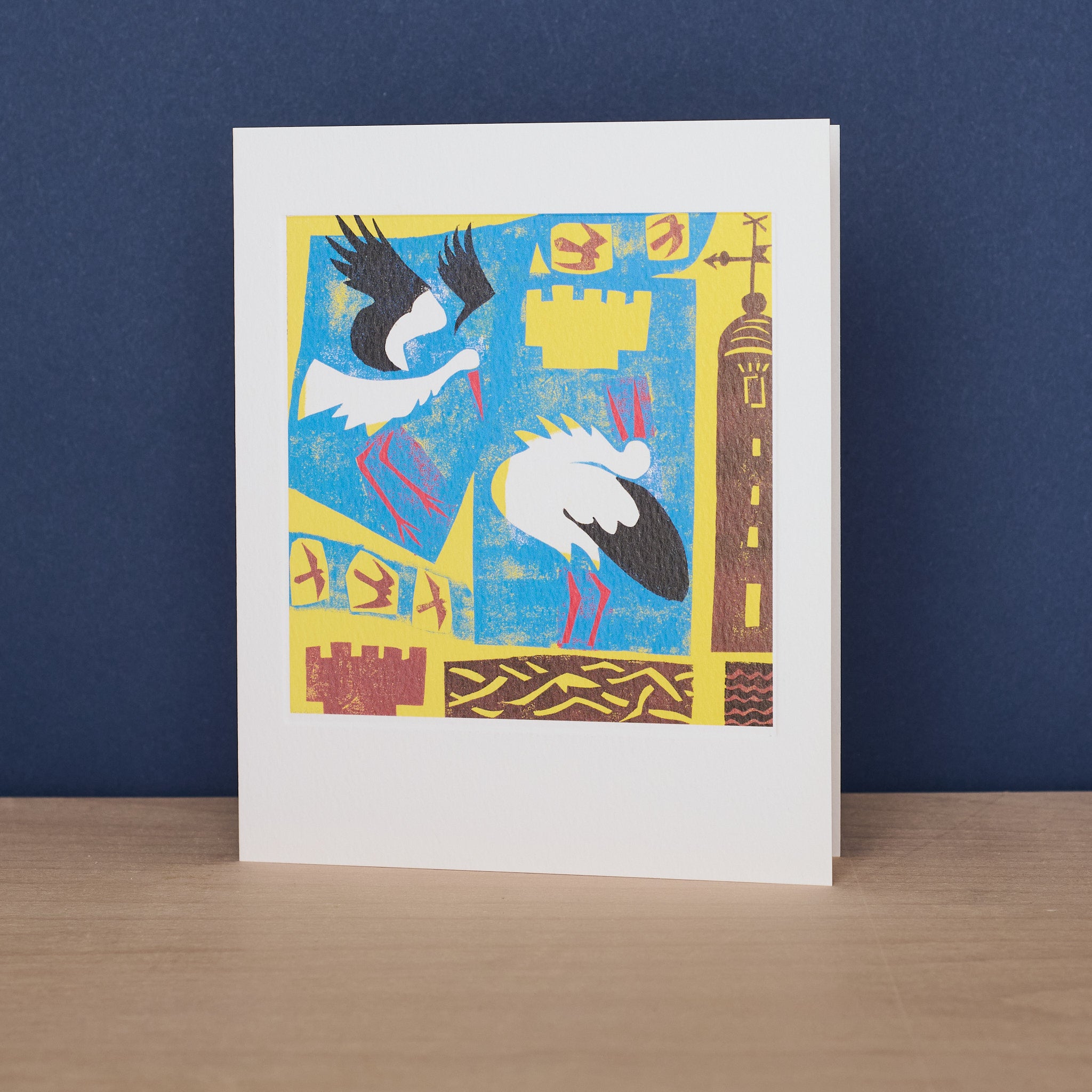 Stork & Lesser Kestrels