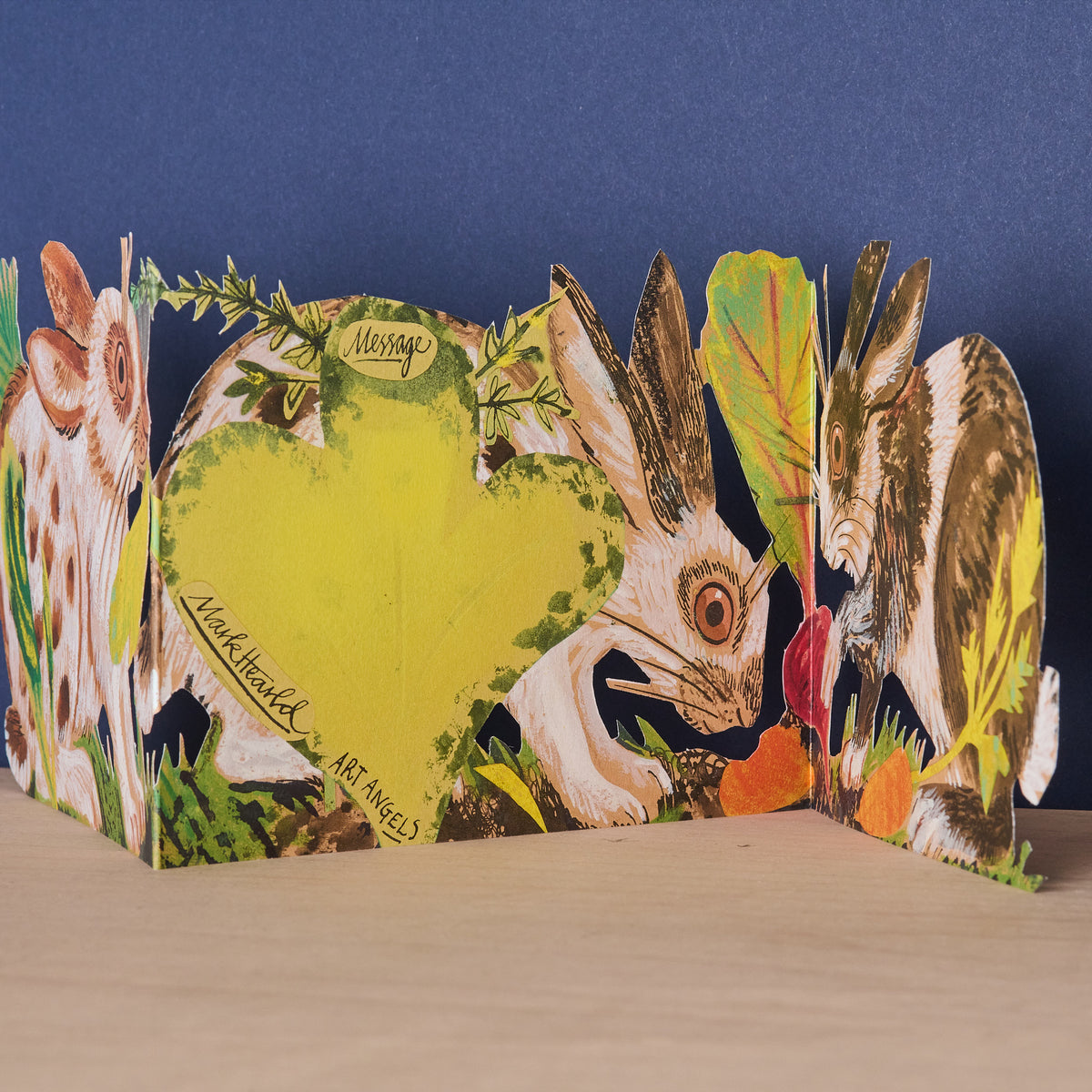 Three Part Cards Rabbit Three Fold Rabbits by Mark Hearld – Art Angels