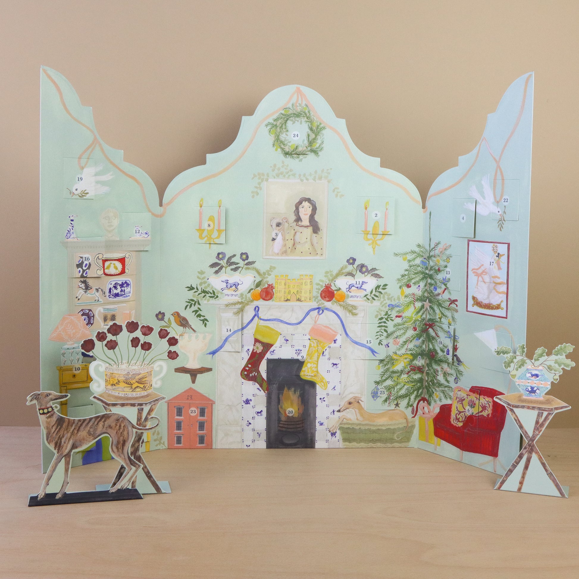 Dutch Gable Interior Advent Calendar