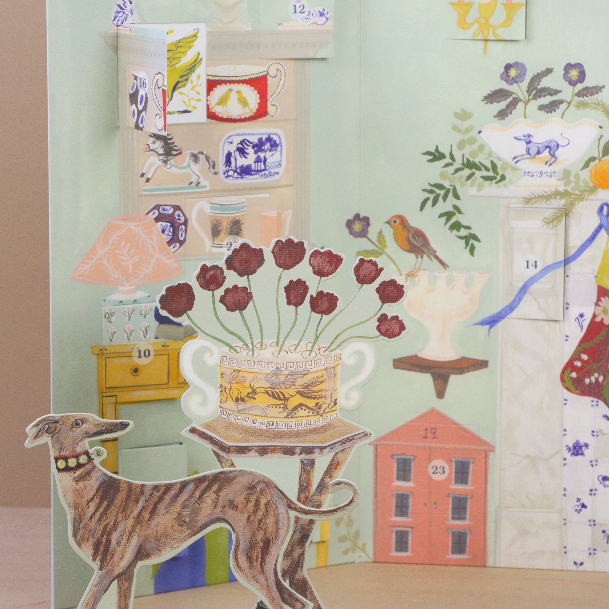 Dutch Gable Interior Advent Calendar