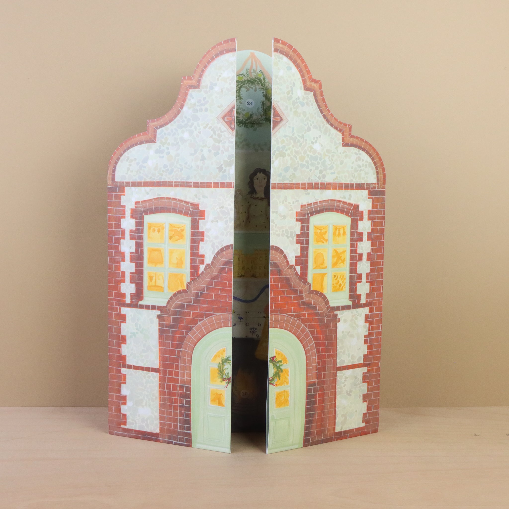 Dutch Gable Interior Advent Calendar