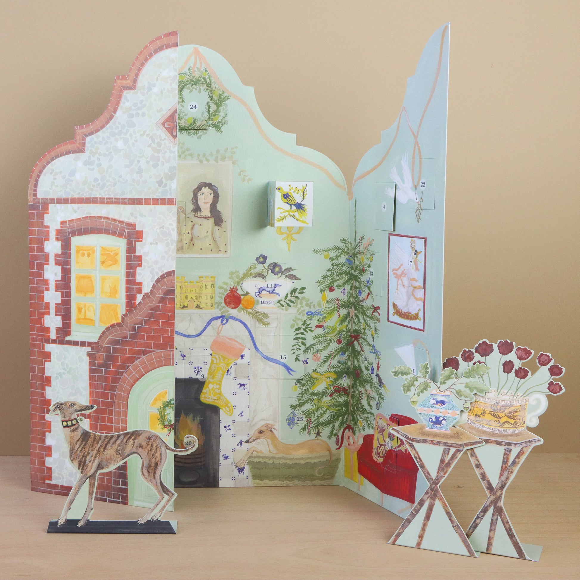Dutch Gable Interior Advent Calendar