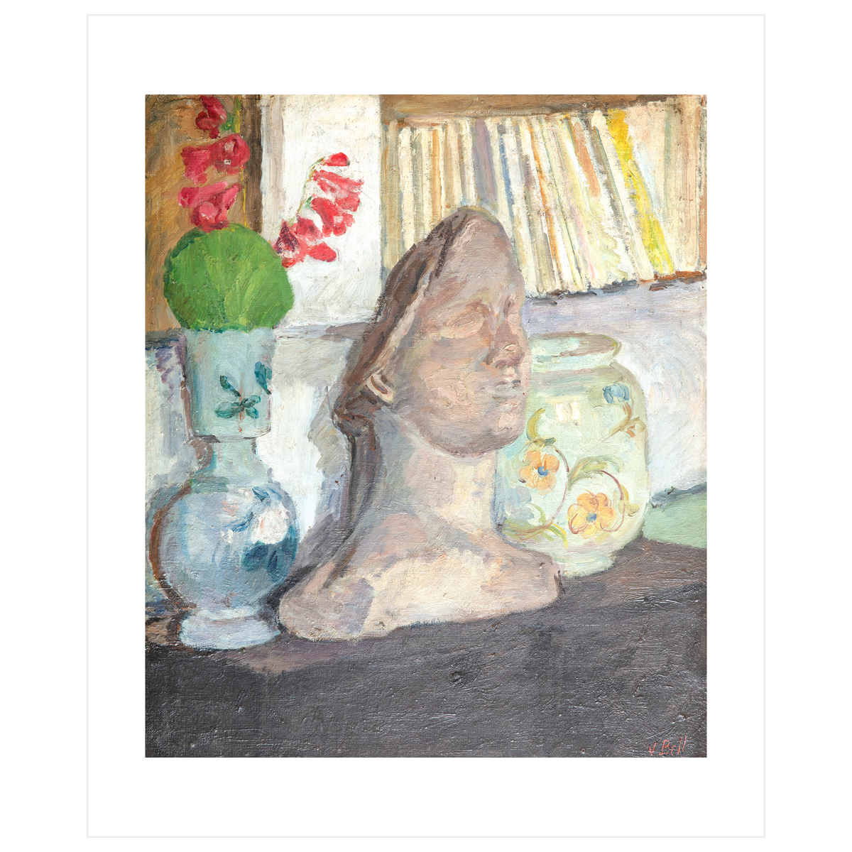 Still life with plaster head
