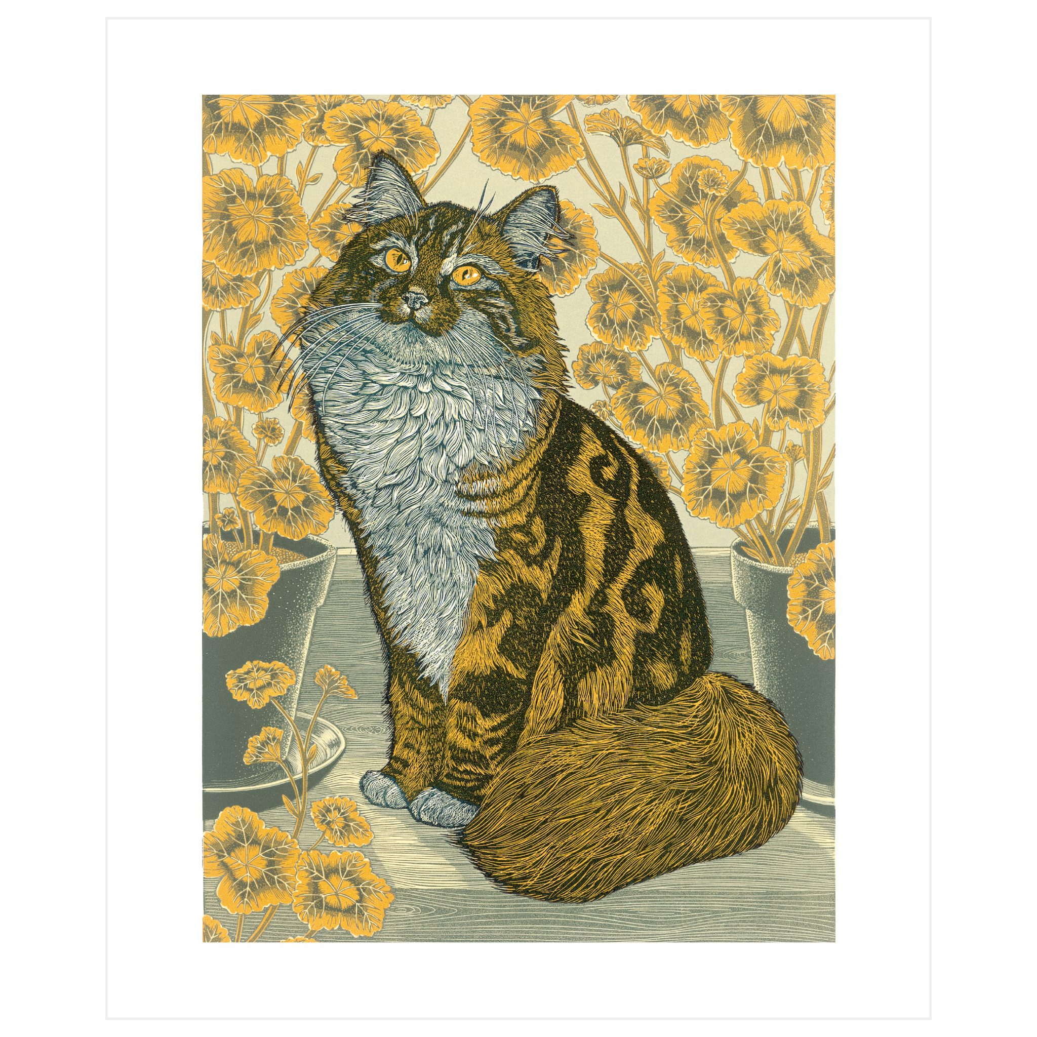 Helen With Geraniums